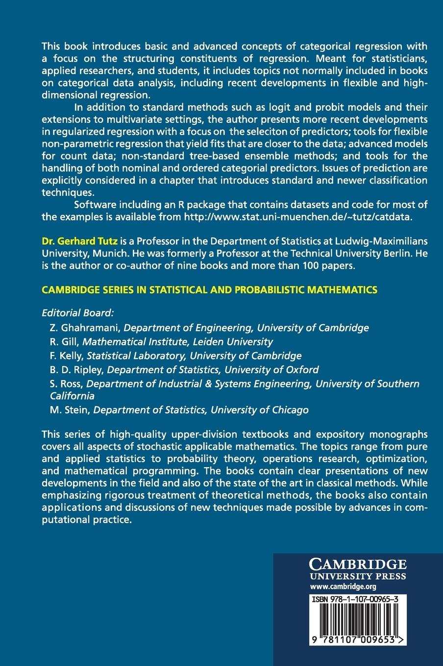 Rückseitencover Regression for Categorical Data