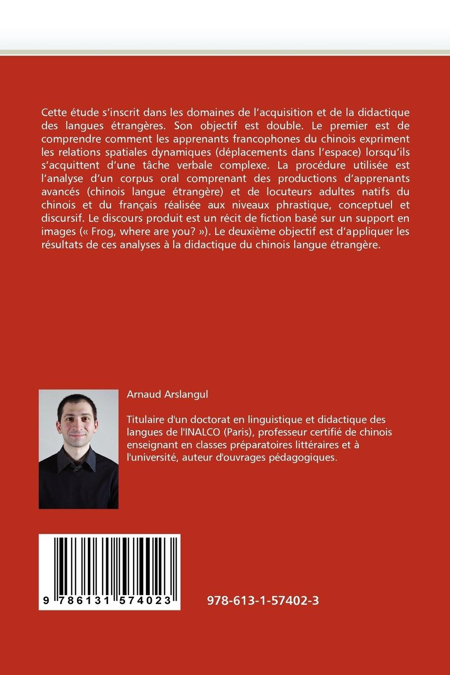 Rückseitencover Les relations spatiales dynamiques en chinois langue étrangère