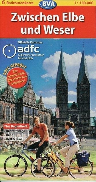 Vorderes Coverbild ADFC-Radtourenkarte 06 Zwischen Elbe und Weser 1 : 150 000