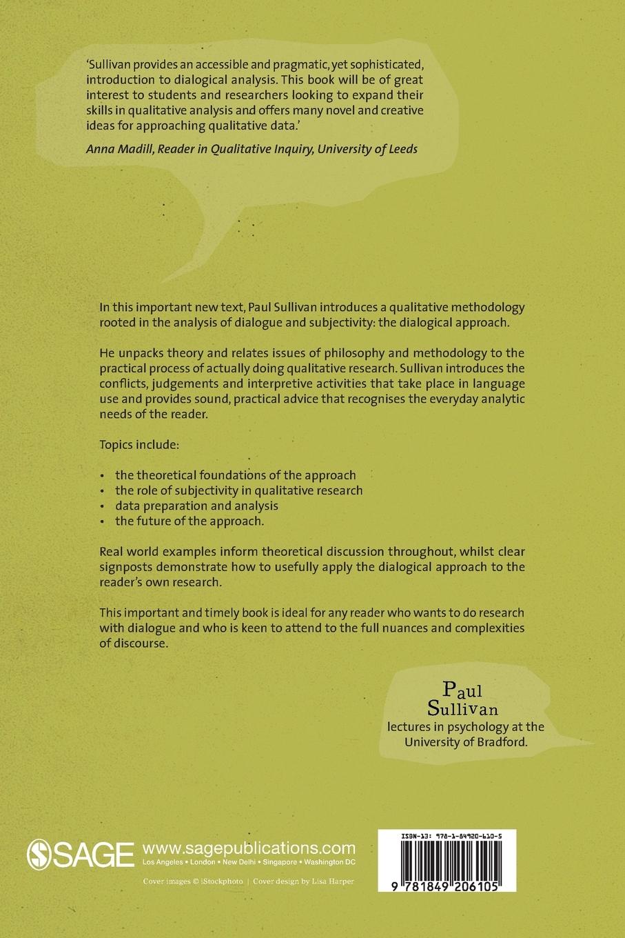 Rückseitencover Qualitative Data Analysis Using a Dialogical Approach