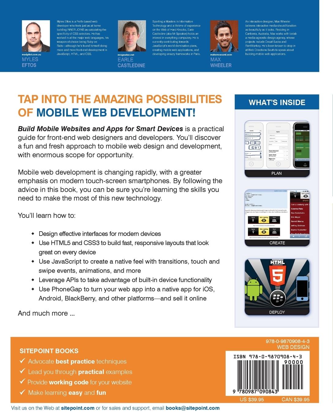 Rückseitencover Build Mobile Websites and Apps for Smart Devices