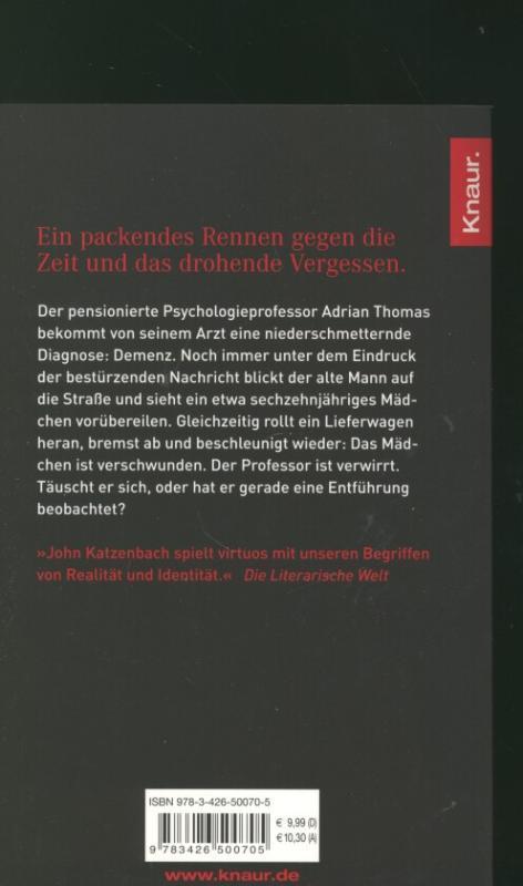 Rückseitencover Der Professor