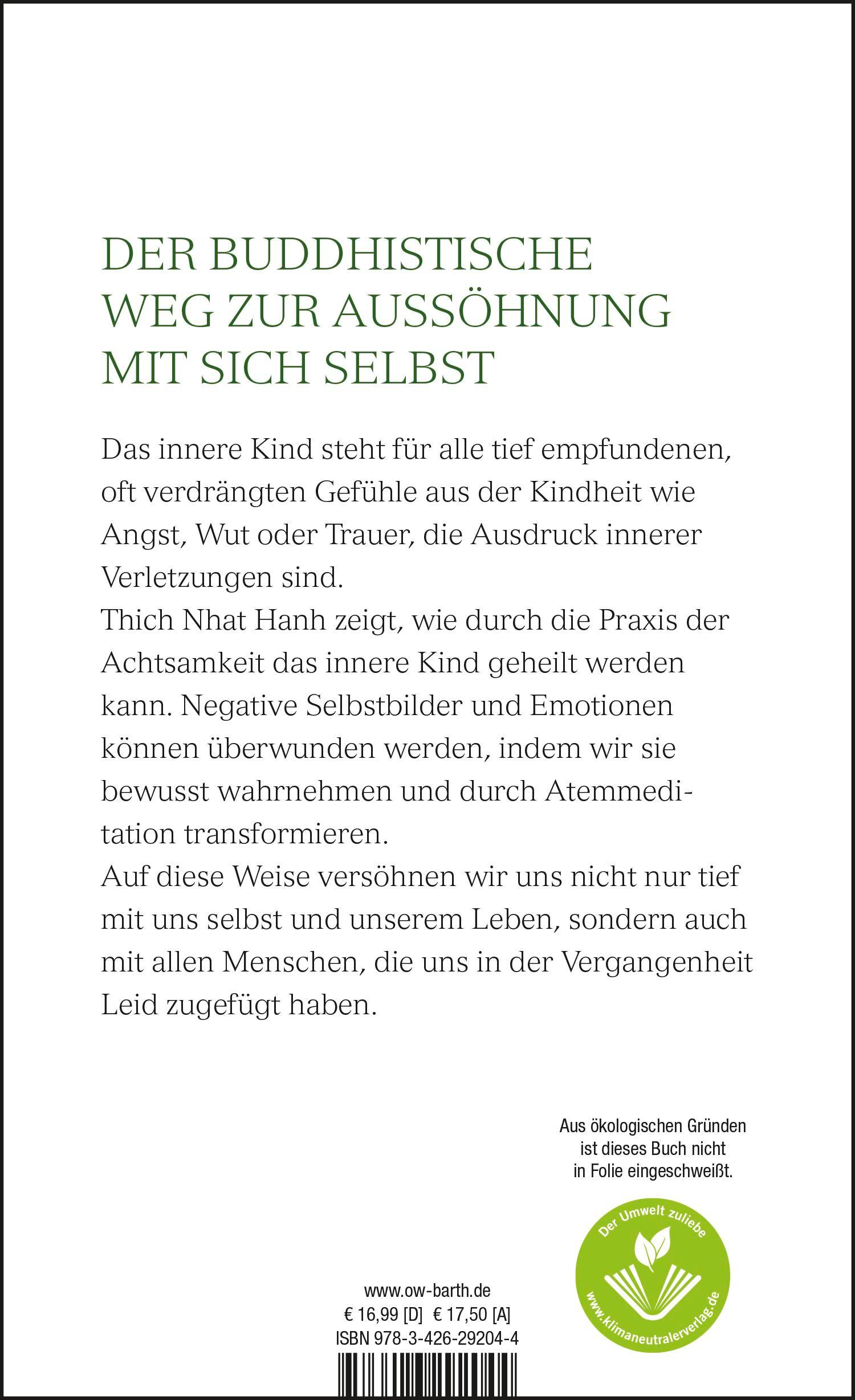 Rückseitencover Versöhnung mit dem inneren Kind