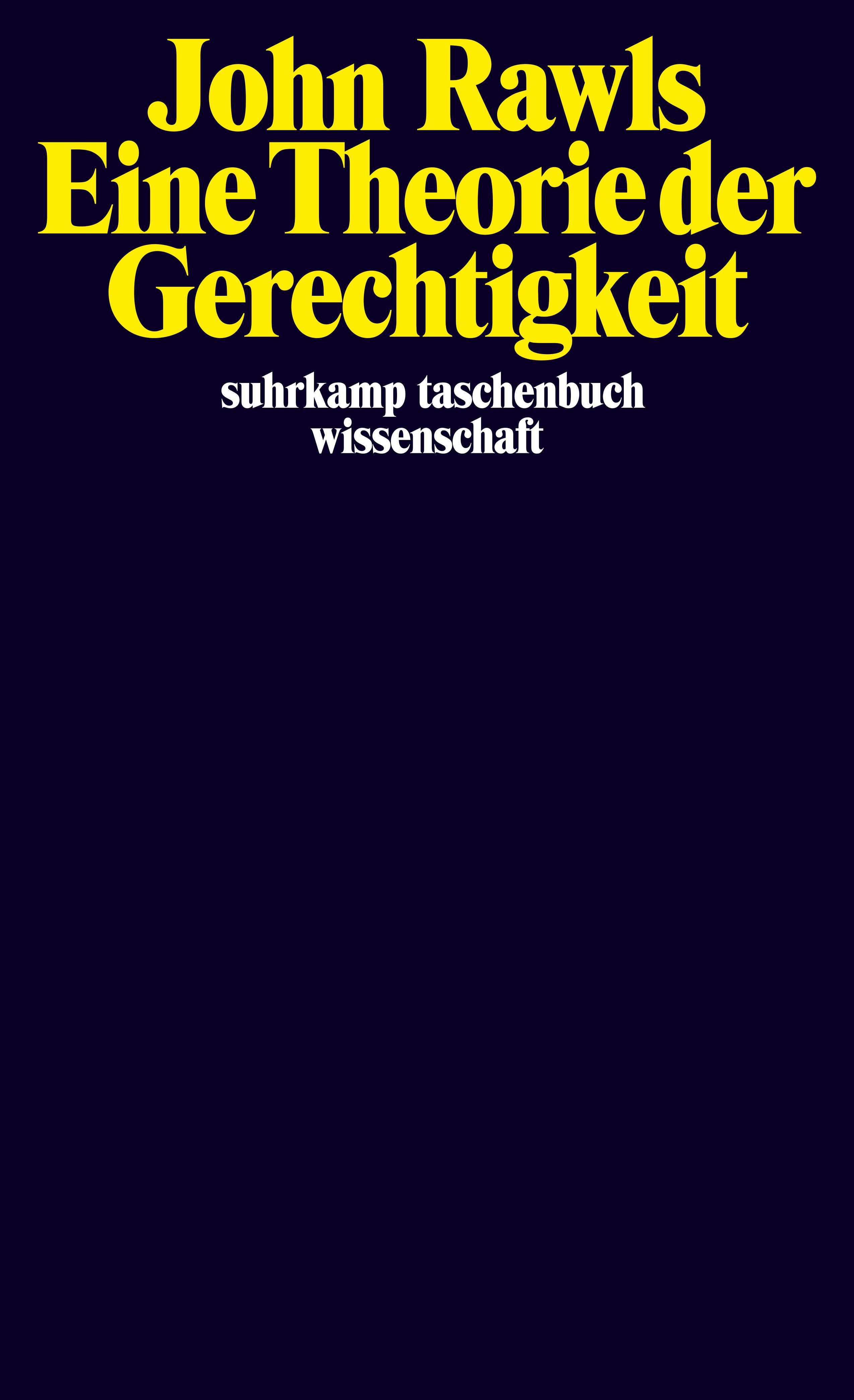 Vorderes Coverbild Eine Theorie der Gerechtigkeit