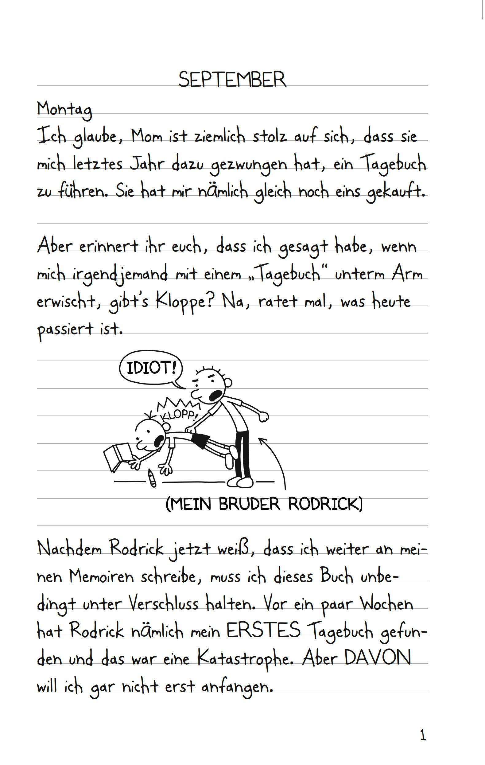 Beispielinhalt (Bild) Gregs Tagebuch 02. Gibt's Probleme?