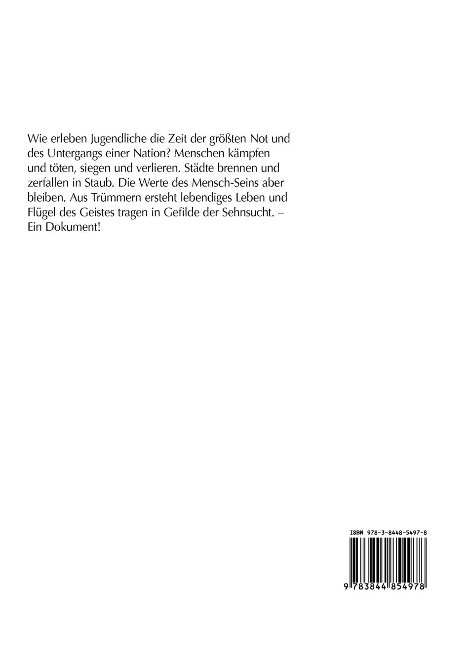 Rückseitencover Jugendjahre 1943 - 1948