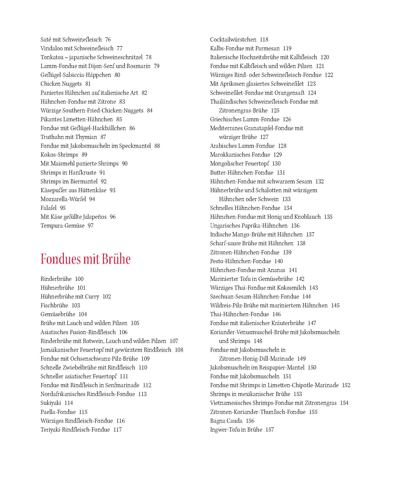 Beispielinhalt (Bild) Fondue