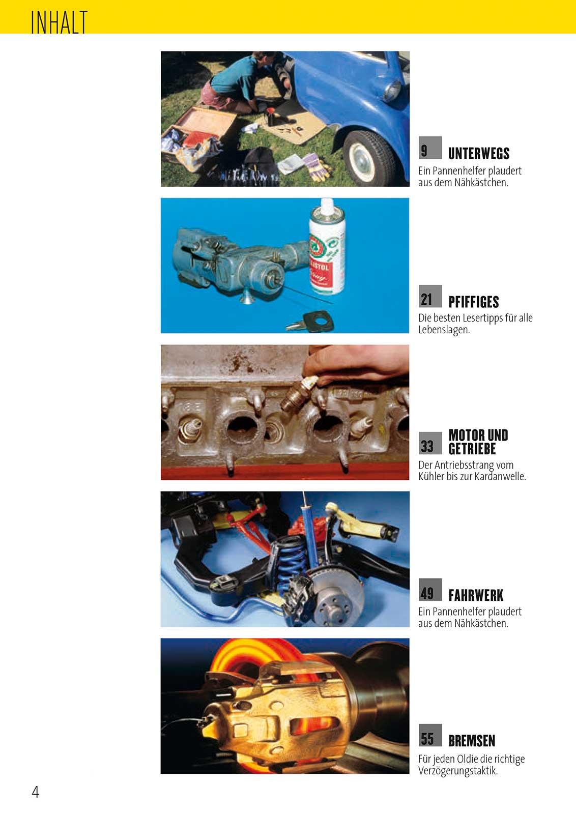 Beispielinhalt (Bild) Praxishandbuch Tipps und Tricks für Oldtimer-Fahrer