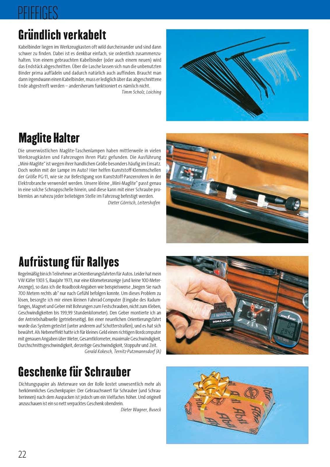 Beispielinhalt (Bild) Praxishandbuch Tipps und Tricks für Oldtimer-Fahrer
