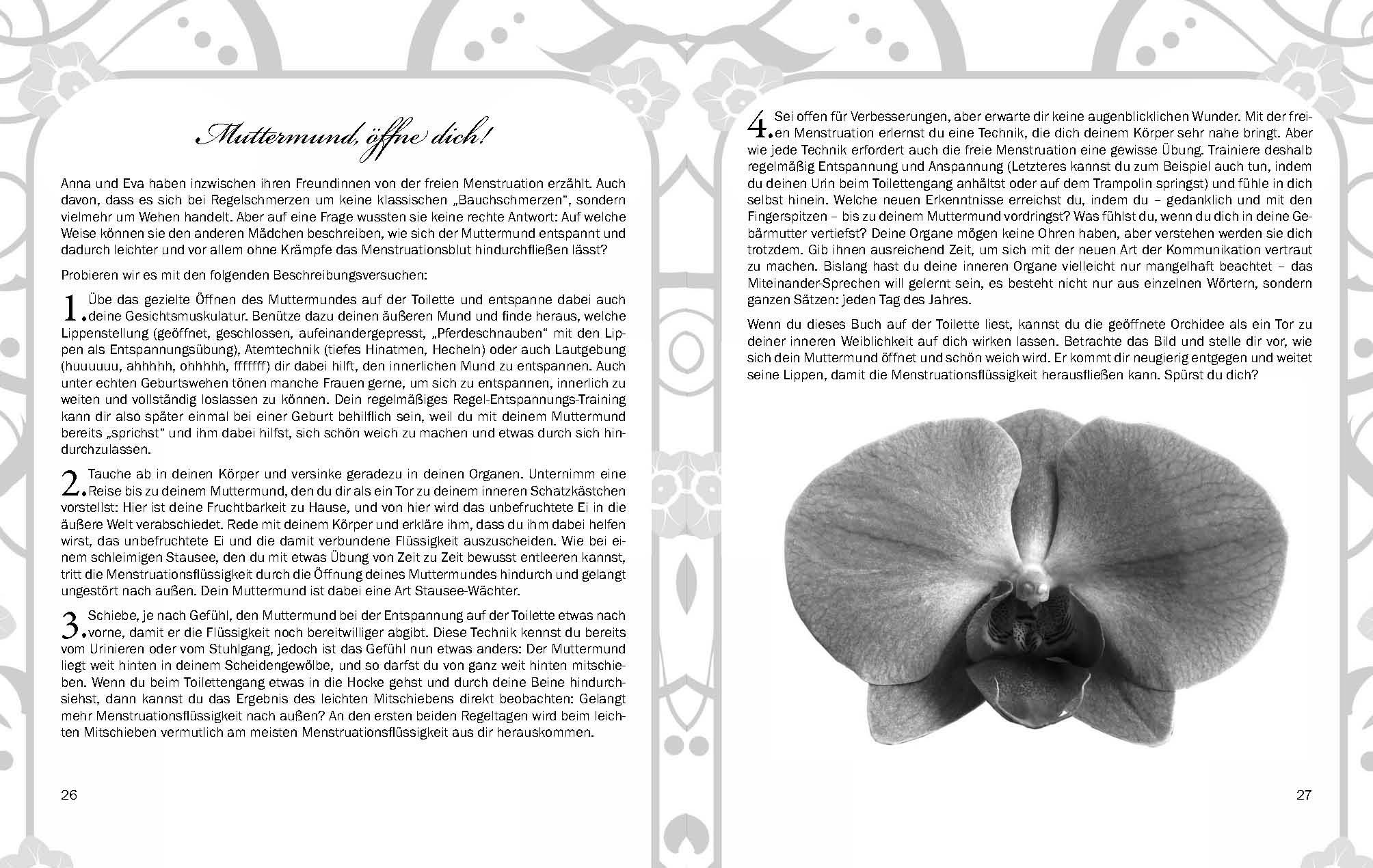 Beispielinhalt (Bild) Regelschmerz ade! Die freie Menstruation: Methode ohne Binden, Tampons und Co