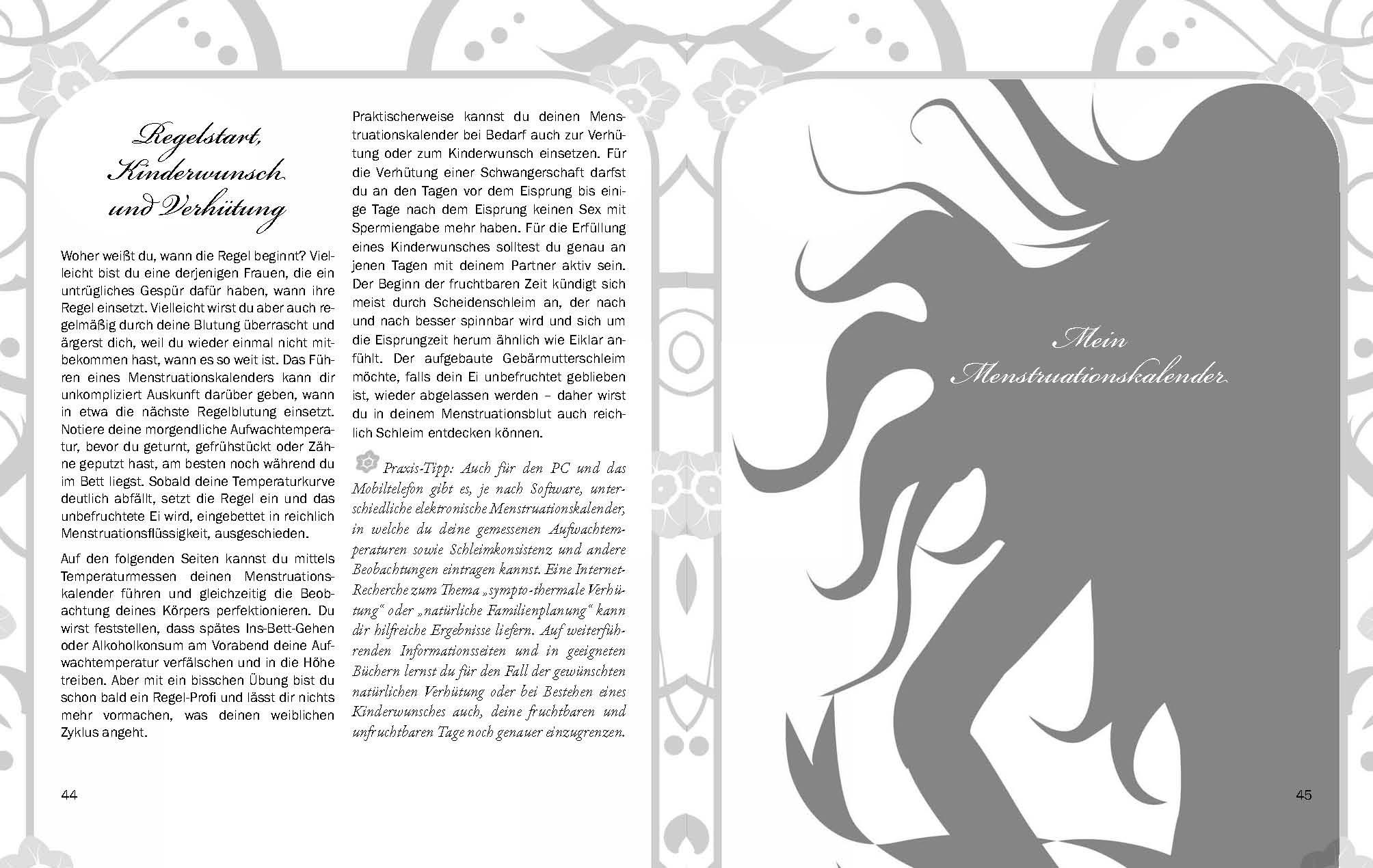 Beispielinhalt (Bild) Regelschmerz ade! Die freie Menstruation: Methode ohne Binden, Tampons und Co