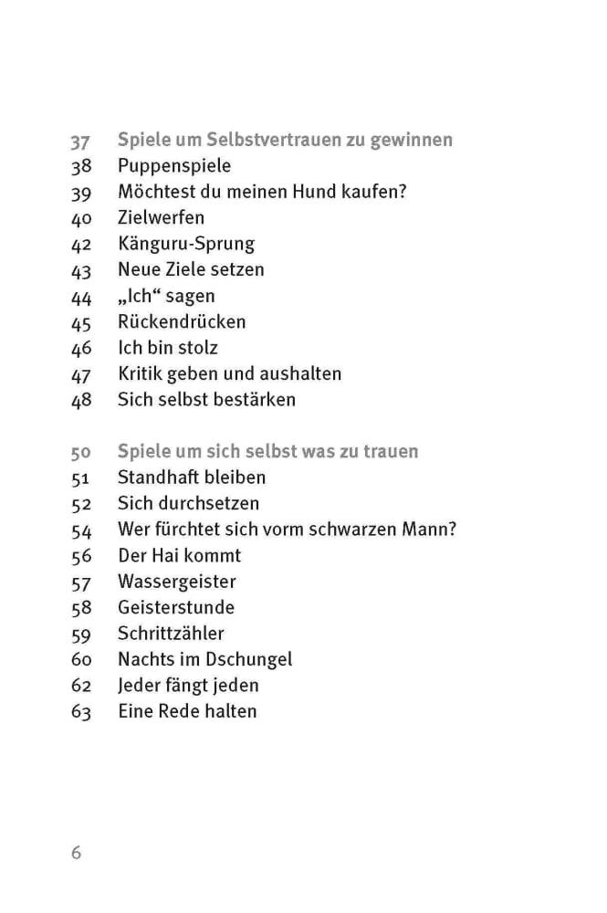 Beispielinhalt (Bild) Die 50 besten Spiele für mehr Selbstvertrauen