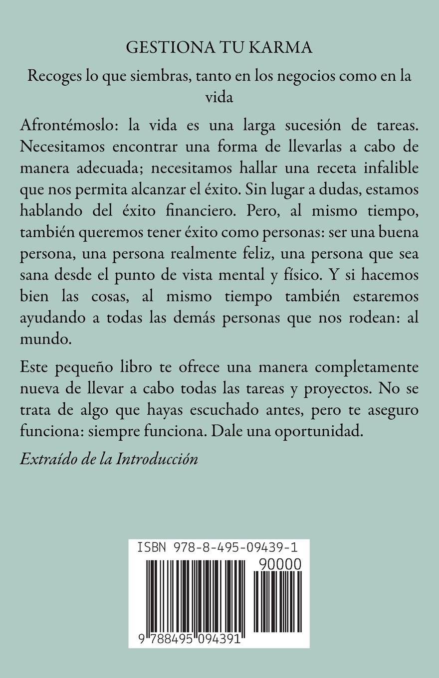 Rückseitencover Gestiona Tu Karma