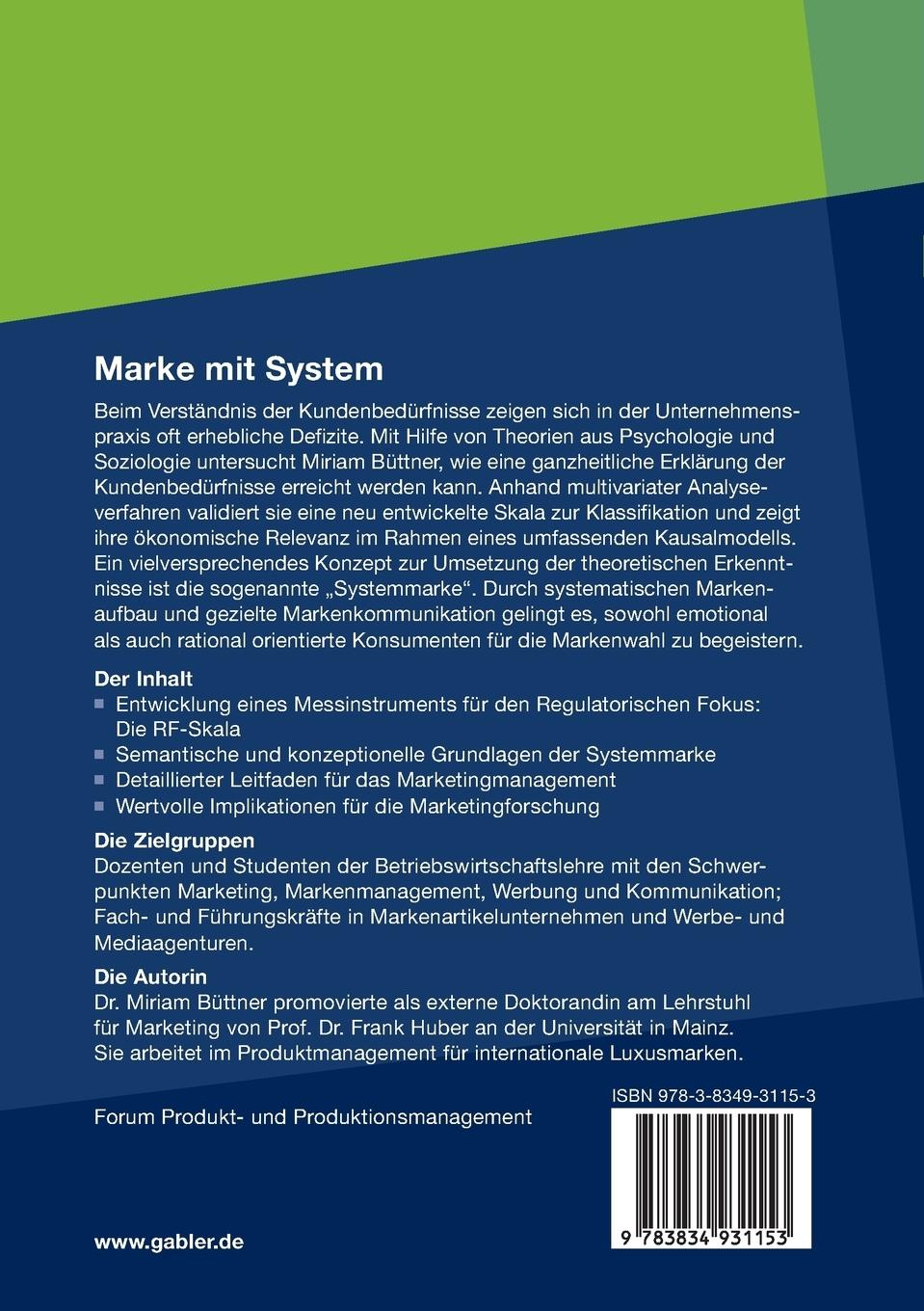 Rückseitencover Marke mit System