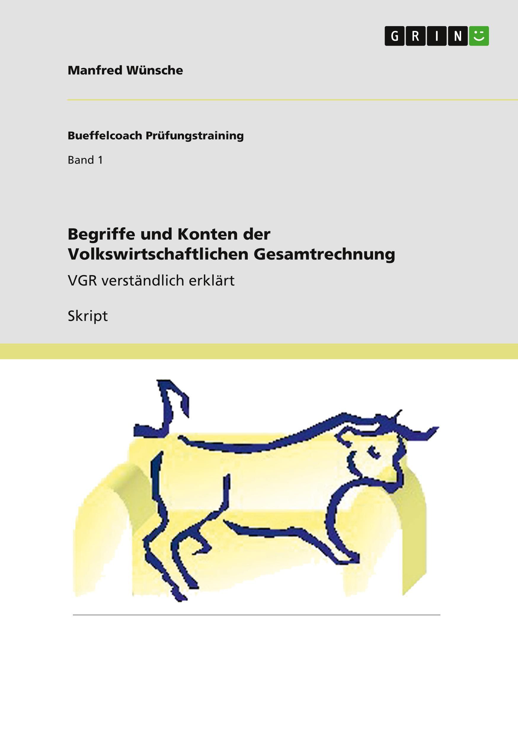 Vorderes Coverbild Begriffe und Konten der Volkswirtschaftlichen Gesamtrechnung