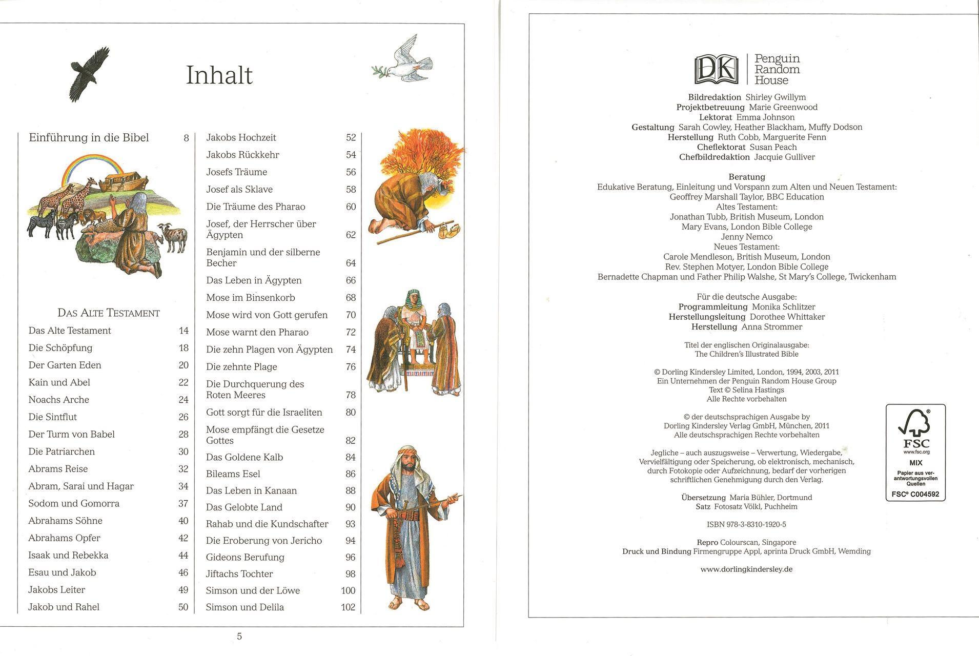 Beispielinhalt (Bild) Illustrierte Bibel für Kinder