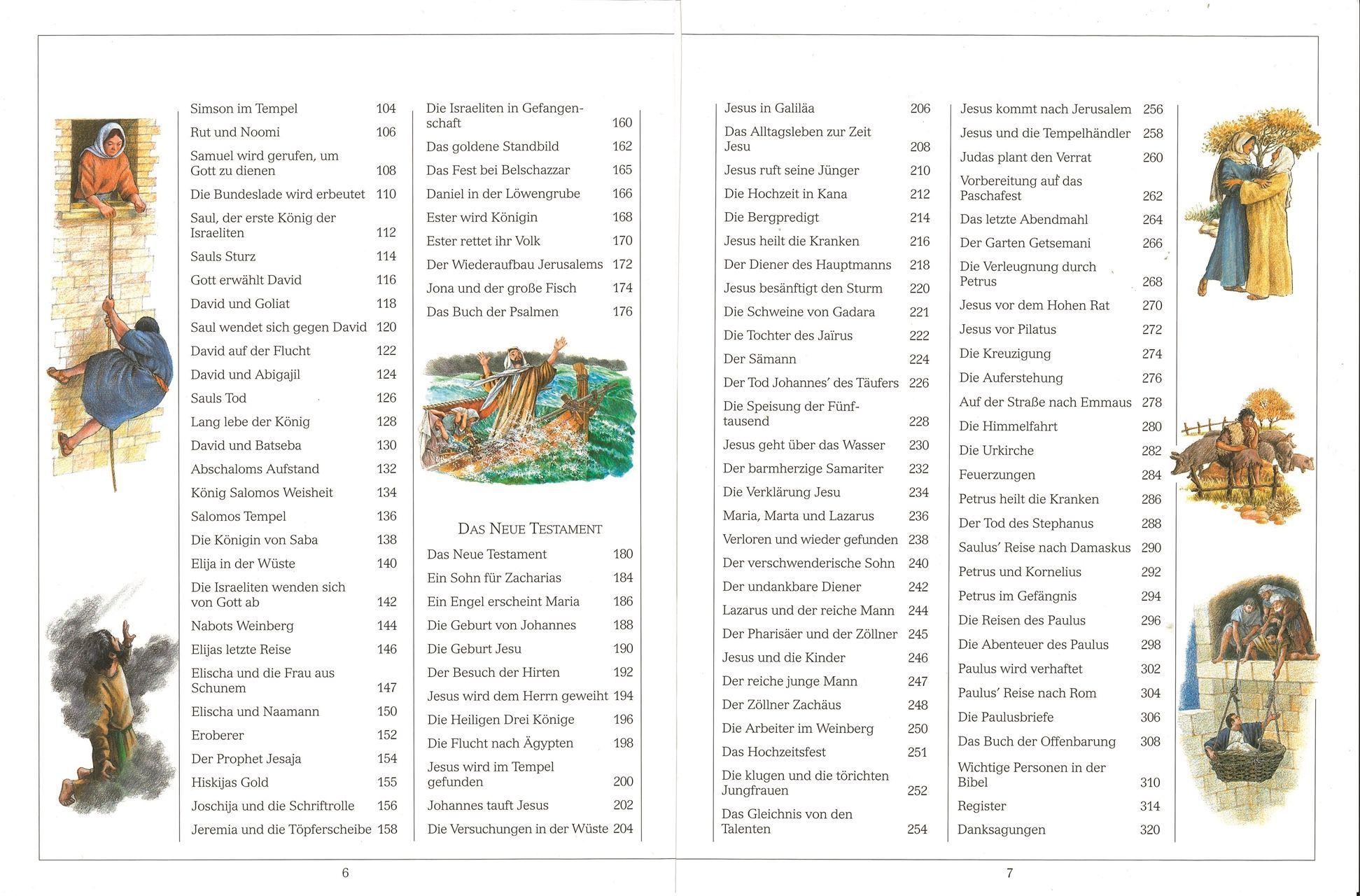 Beispielinhalt (Bild) Illustrierte Bibel für Kinder