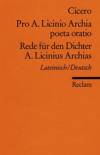 Vorderes Coverbild Rede für den Dichter A. Licinius Archias