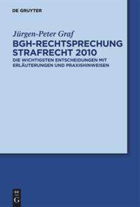 Vorderes Coverbild BGH-Rechtsprechung Strafrecht 2010