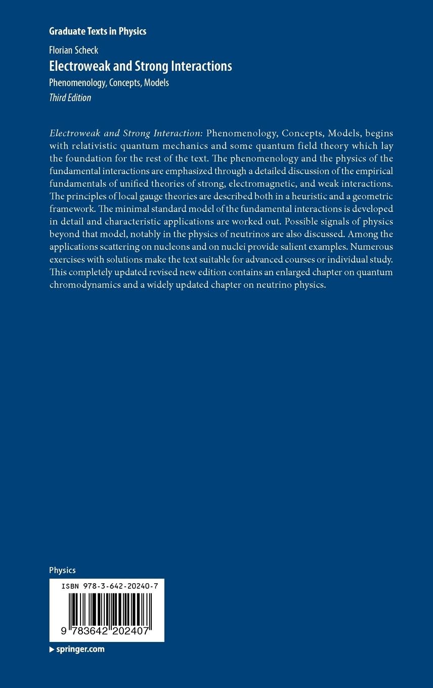 Rückseitencover Electroweak and Strong Interactions