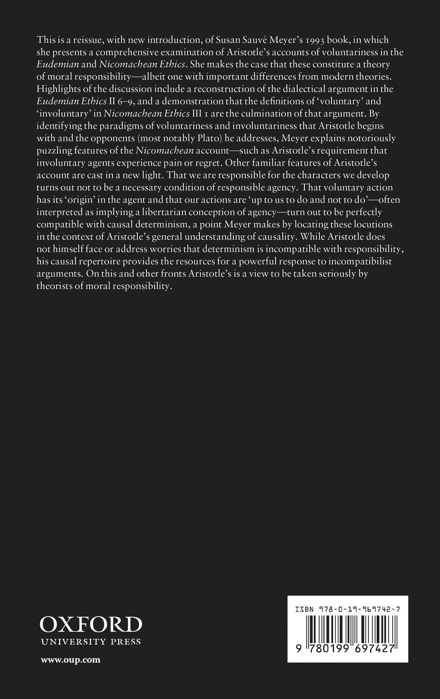 Rückseitencover ARISTOTLE MORAL RESPONSIBILITY C