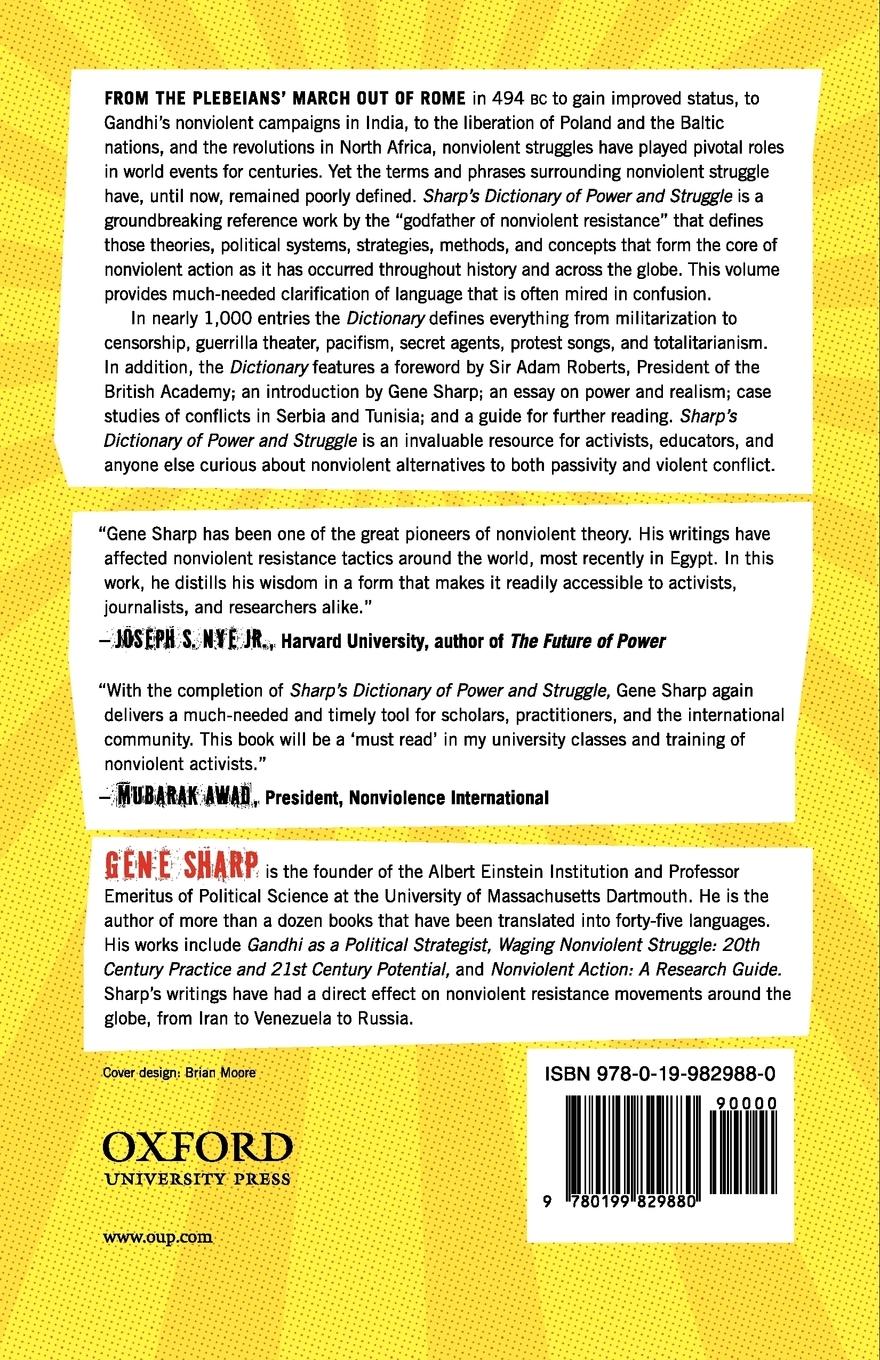 Rückseitencover Sharp's Dictionary of Power and Struggle