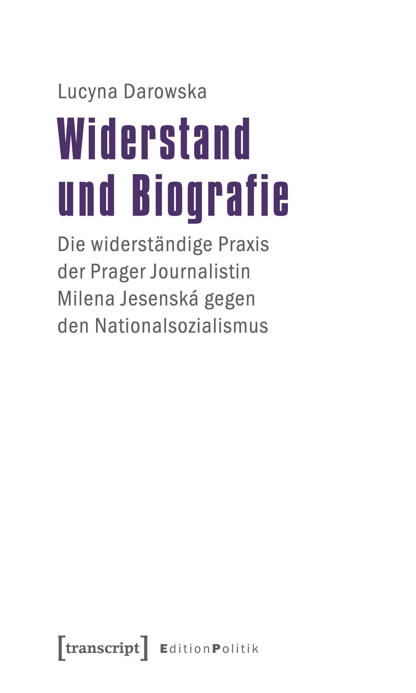 Vorderes Coverbild Widerstand und Biografie