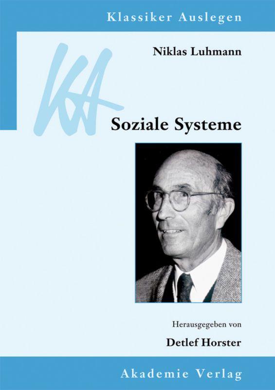 Vorderes Coverbild Niklas Luhmann: Soziale Systeme