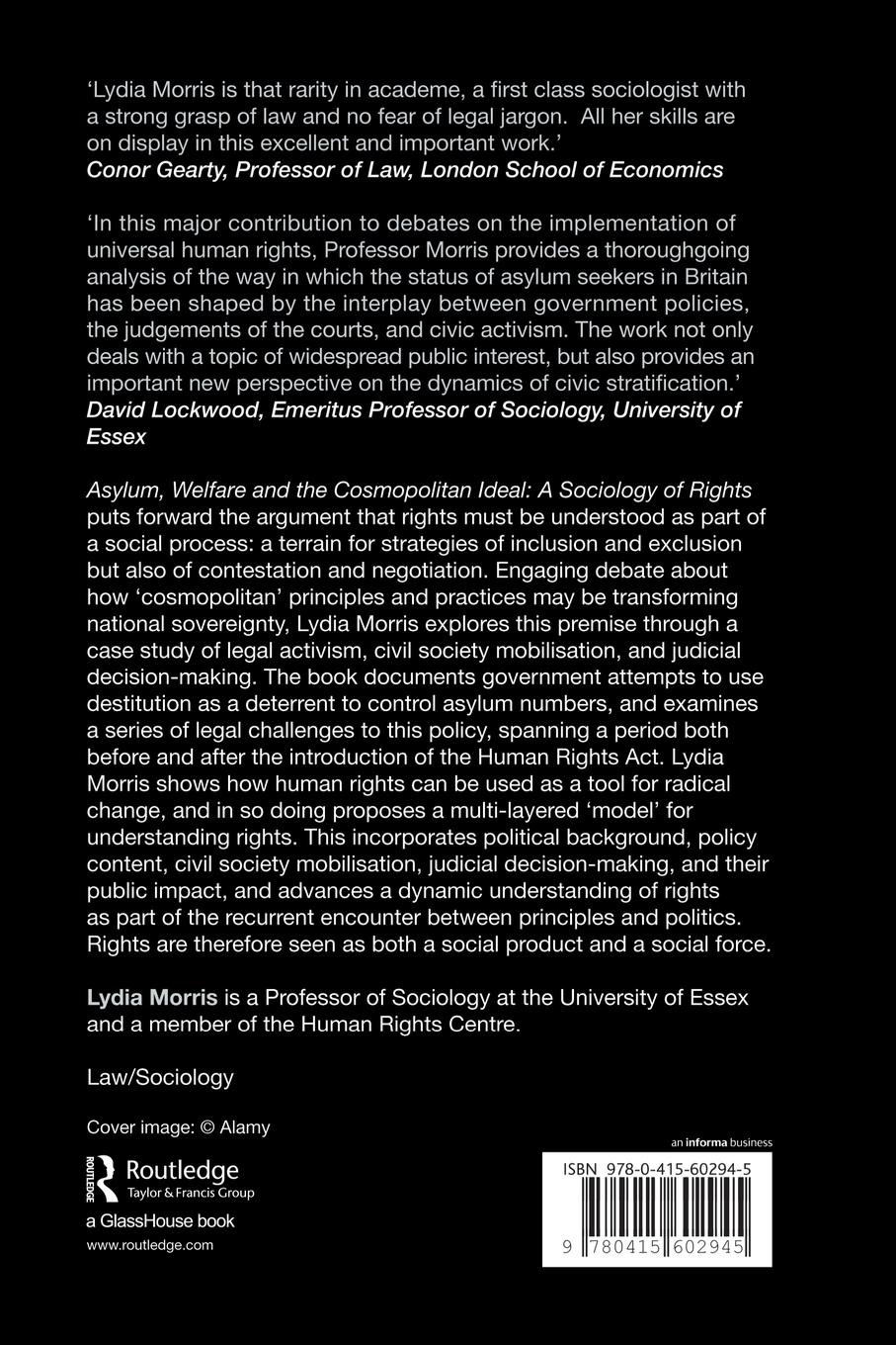 Rückseitencover Asylum, Welfare and the Cosmopolitan Ideal