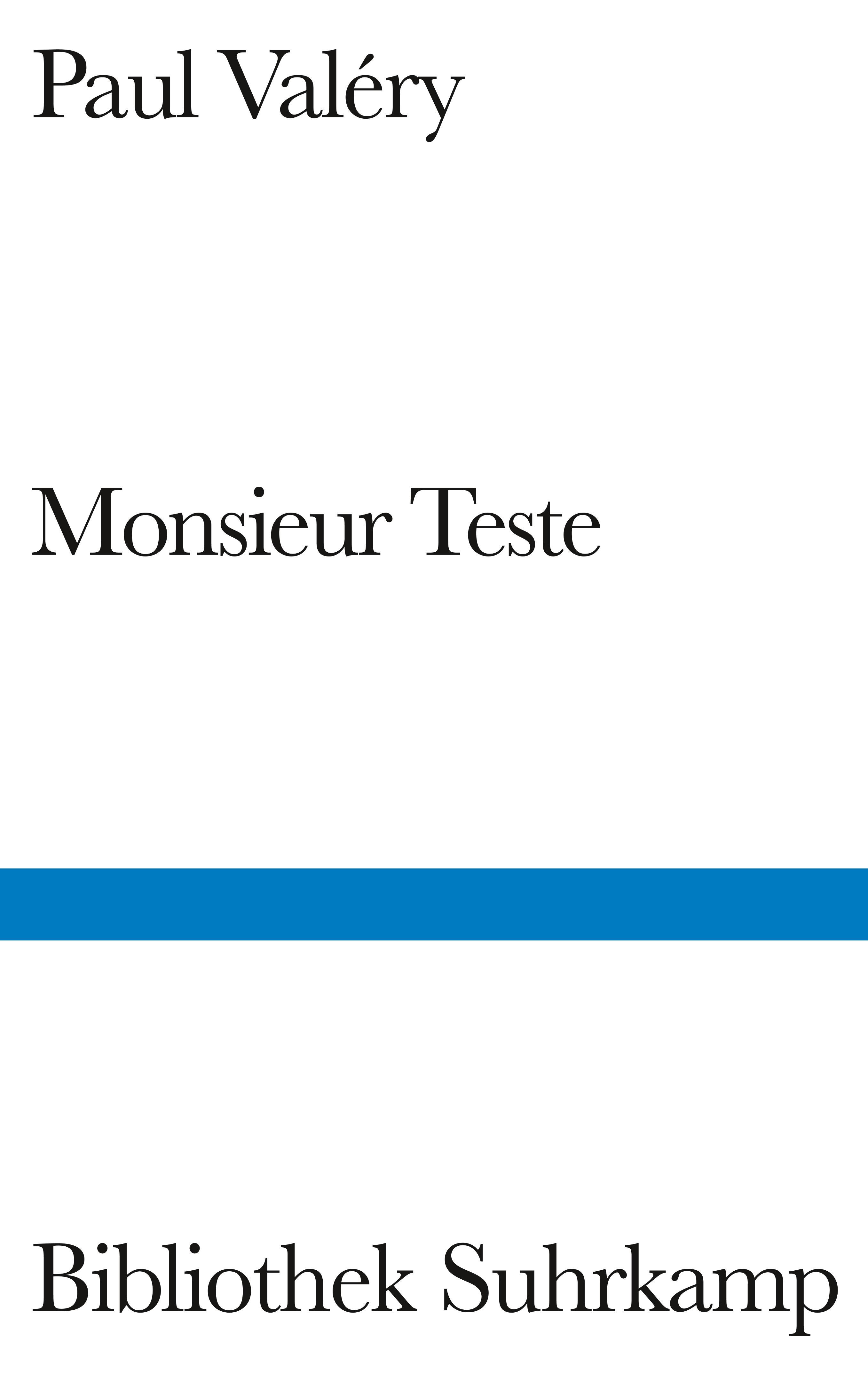 Vorderes Coverbild Monsieur Teste