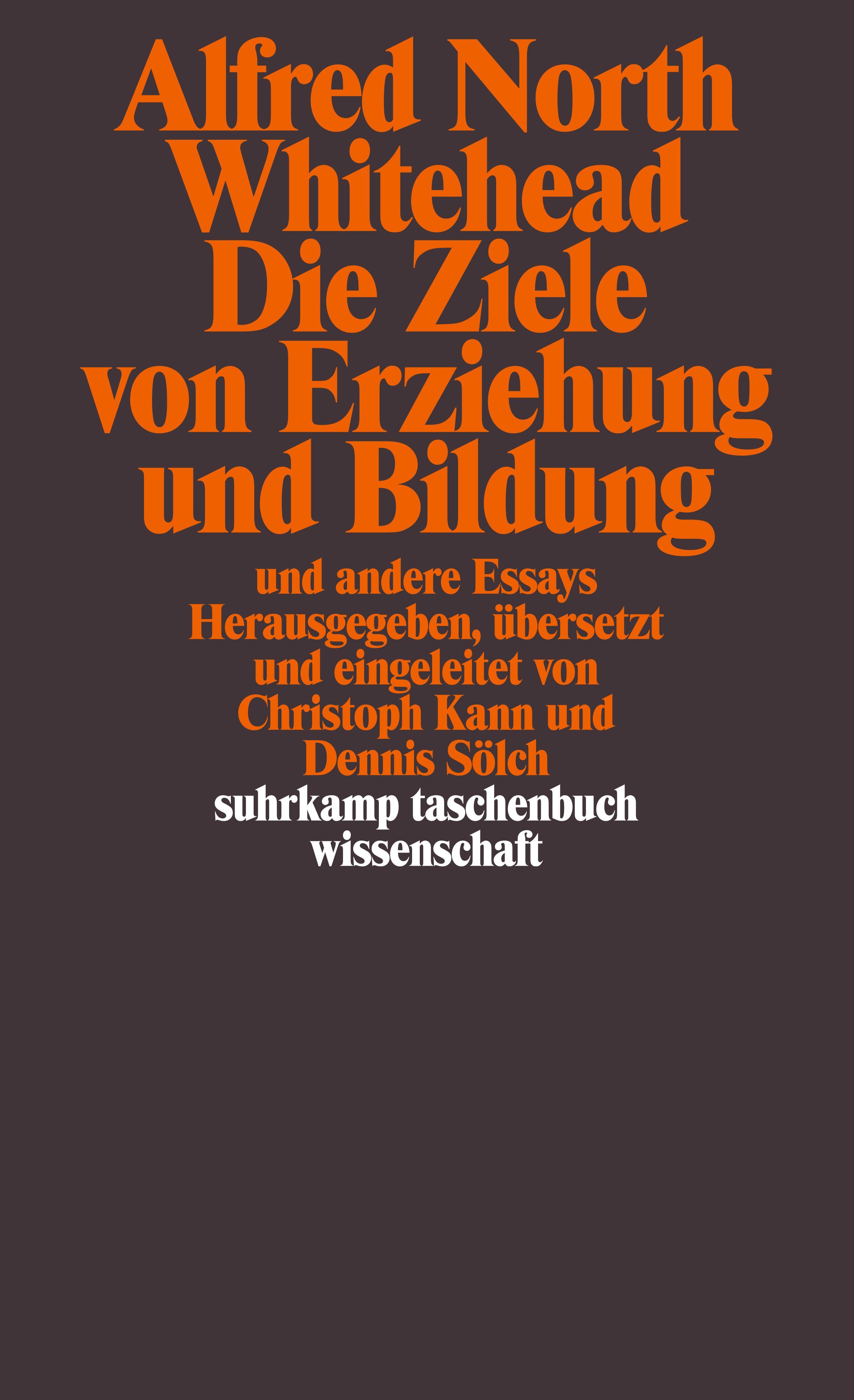 Vorderes Coverbild Die Ziele von Erziehung und Bildung und andere Essays