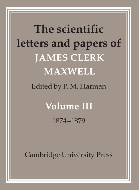 Vorderes Coverbild Letters of James Clerk Maxwell v3