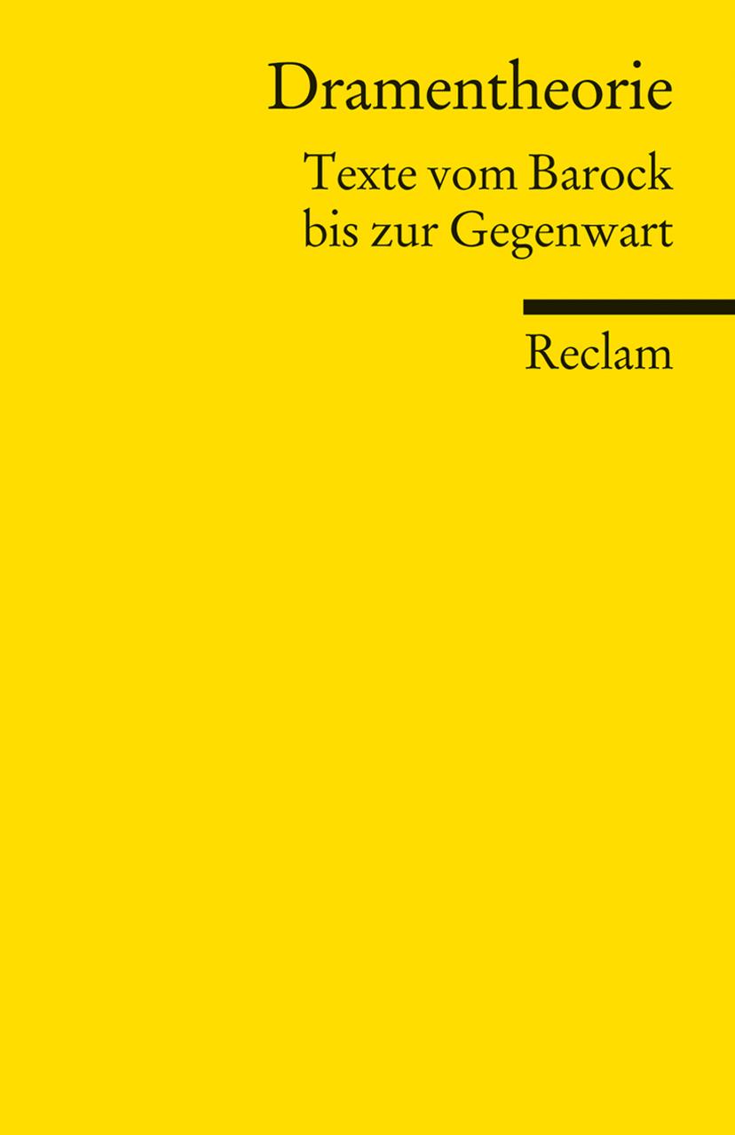 Vorderes Coverbild Dramentheorie