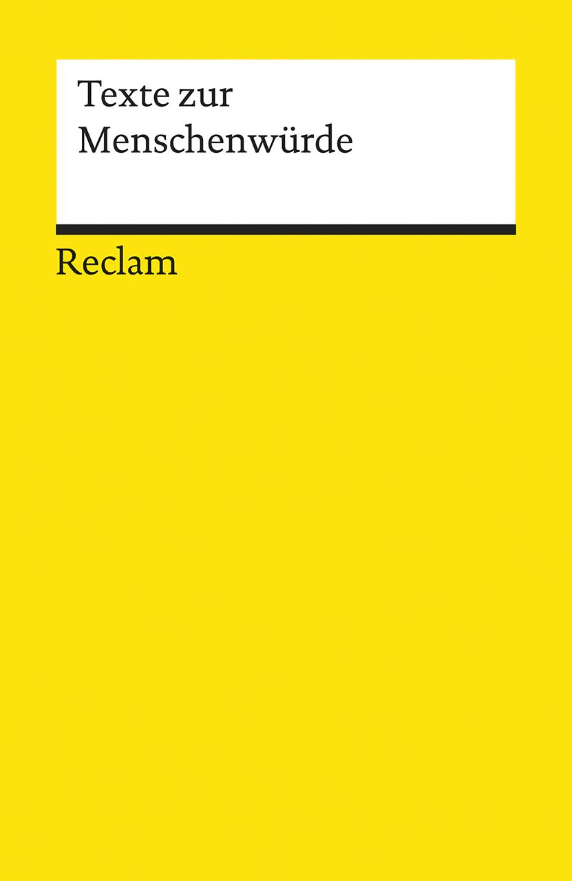 Vorderes Coverbild Texte zur Menschenwürde
