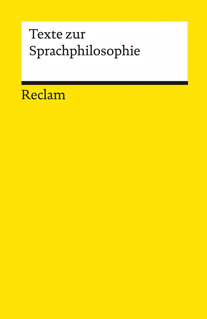 Vorderes Coverbild Texte zur Sprachphilosophie