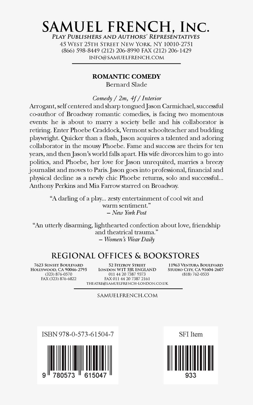 Rückseitencover Romantic Comedy