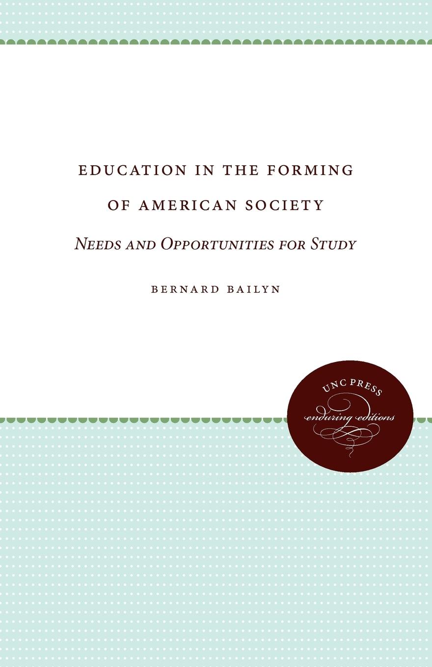 Vorderes Coverbild Education in the Forming of American Society