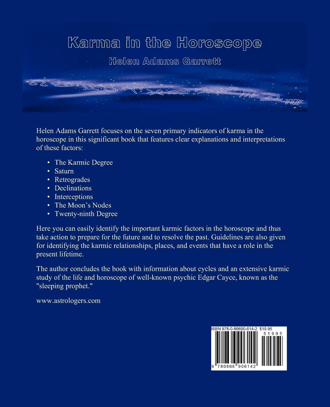 Rückseitencover Karma in the Horoscope