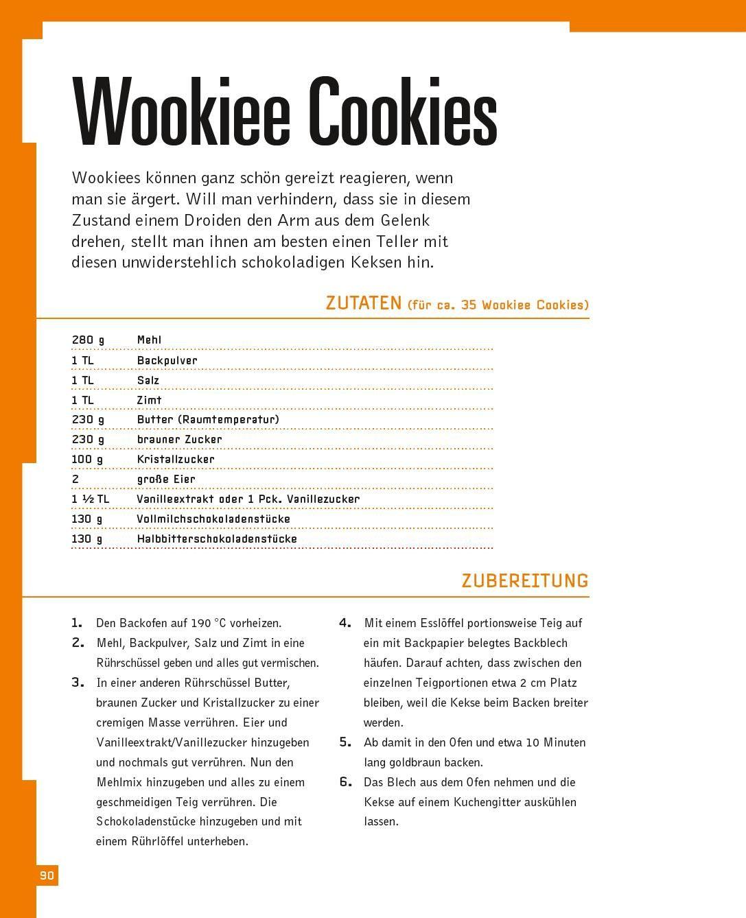 Beispielinhalt (Bild) Das STAR WARS Kochbuch