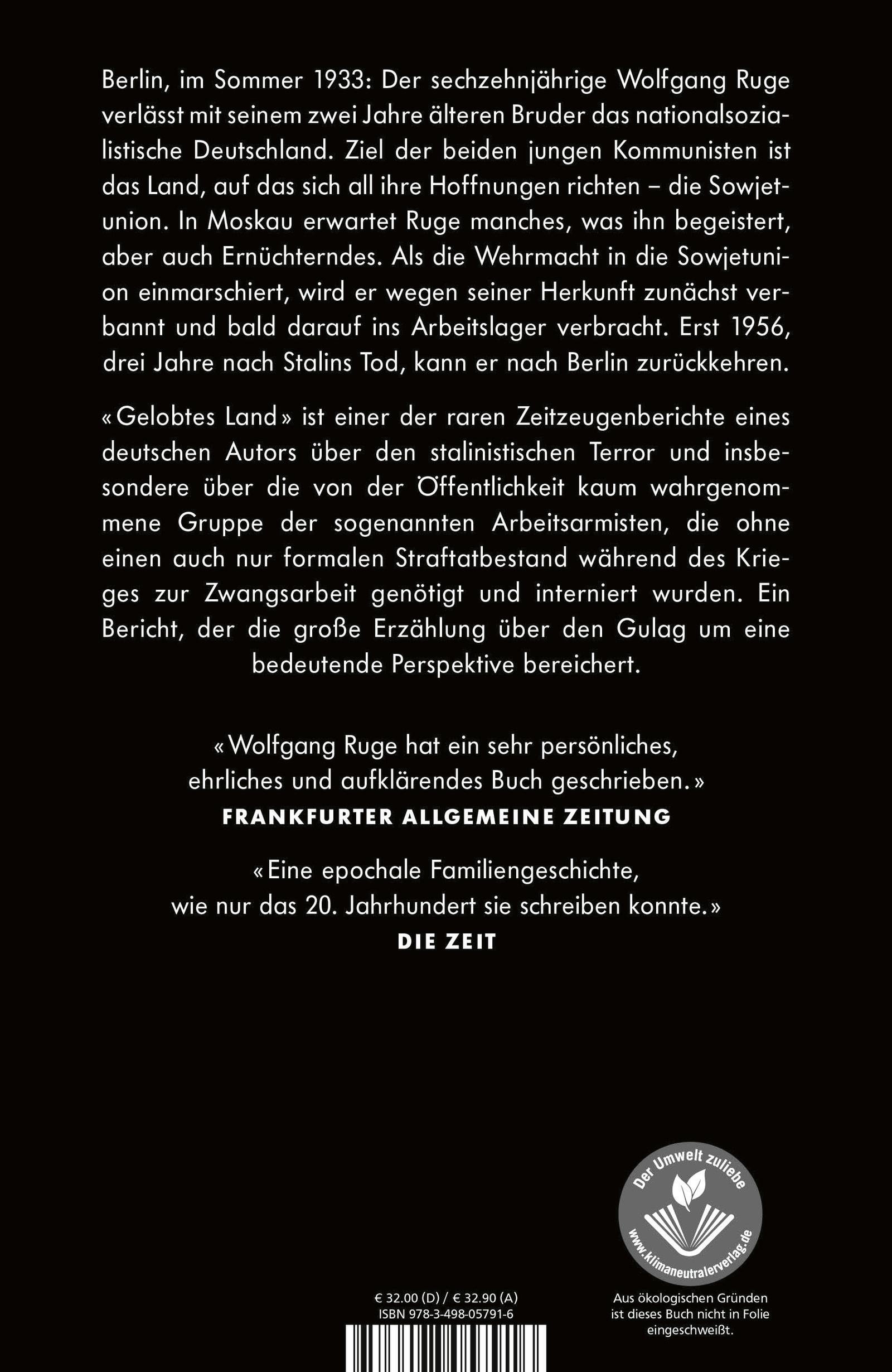Rückseitencover Gelobtes Land