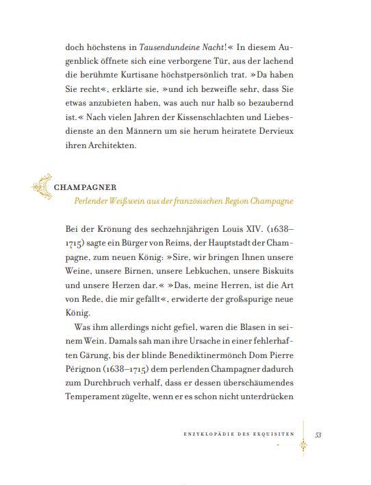 Beispielinhalt (Bild) Enzyklopädie des Exquisiten