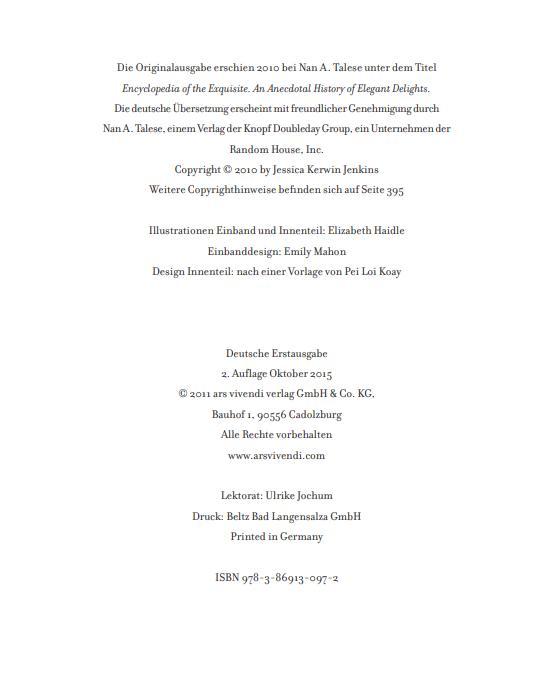 Beispielinhalt (Bild) Enzyklopädie des Exquisiten