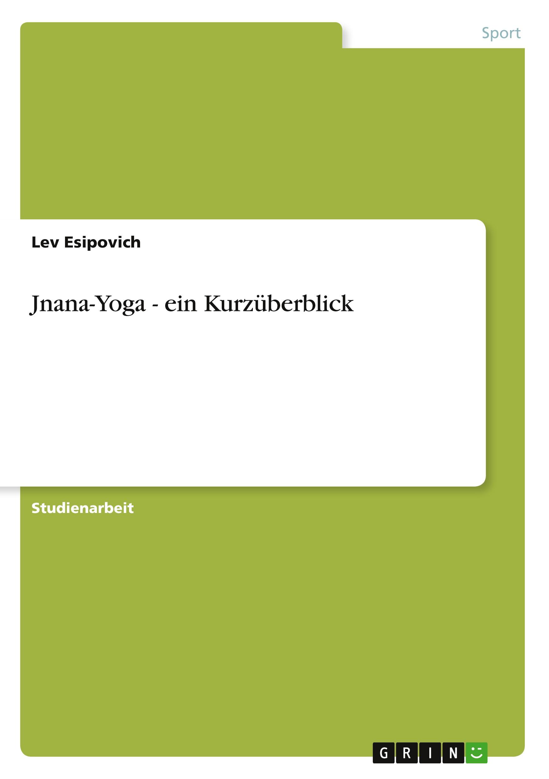 Vorderes Coverbild Jnana-Yoga - ein Kurzüberblick