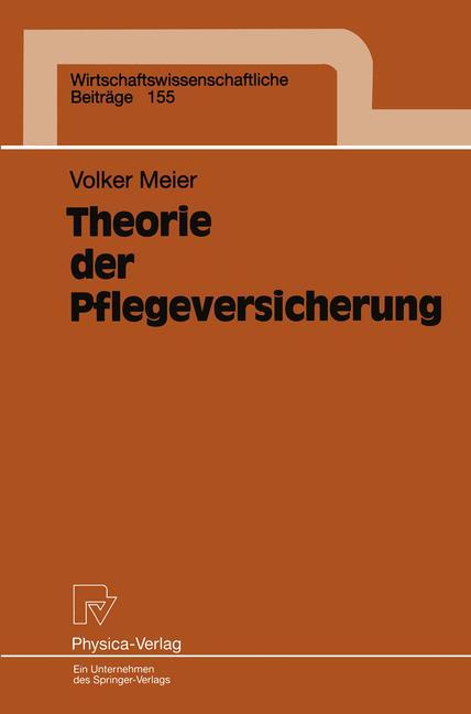 Vorderes Coverbild Theorie der Pflegeversicherung