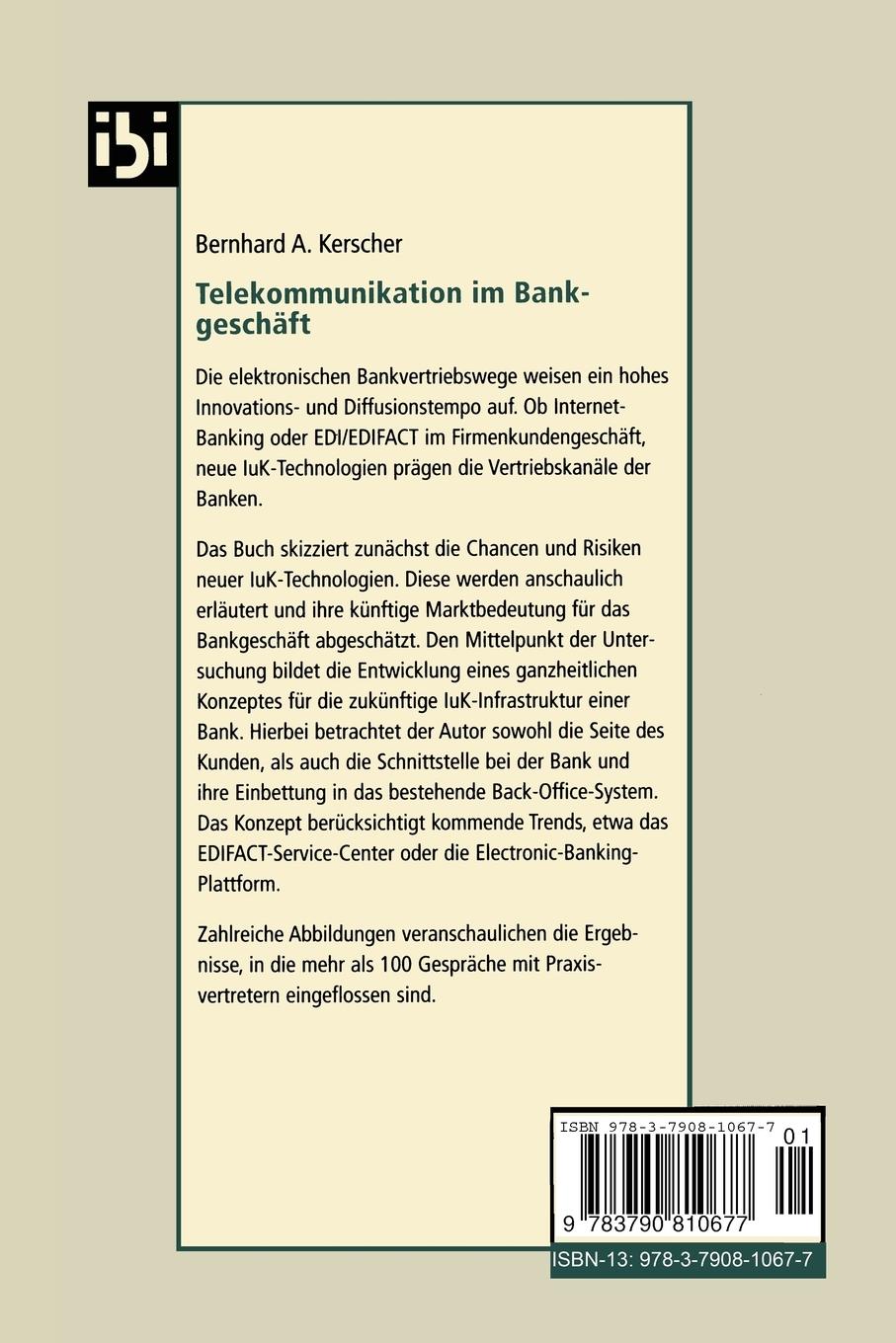 Rückseitencover Telekommunikation im Bankgeschäft
