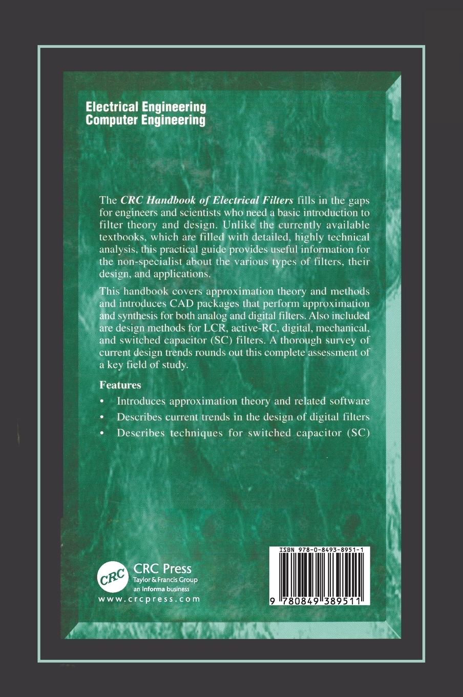 Rückseitencover CRC Handbook of Electrical Filters