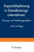 Vorderes Coverbild Kapazitätsplanung in Dienstleistungsunternehmen