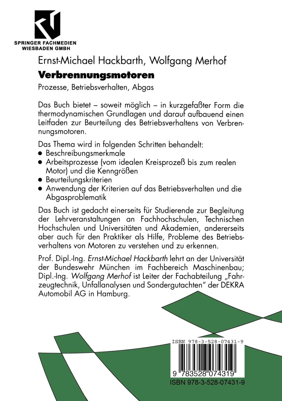 Rückseitencover Verbrennungsmotoren