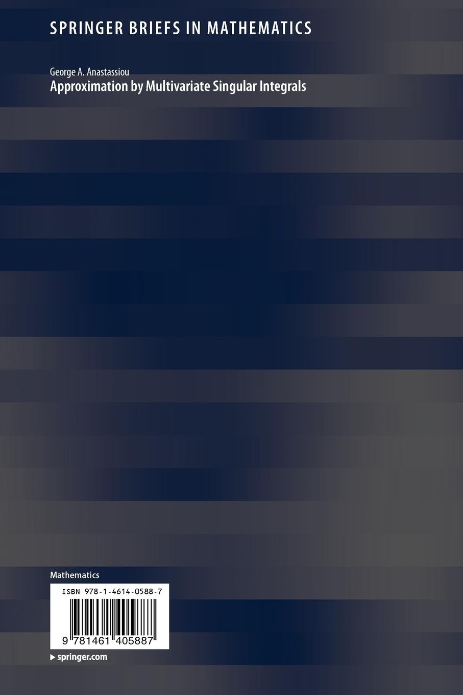 Rückseitencover Approximation by Multivariate Singular Integrals