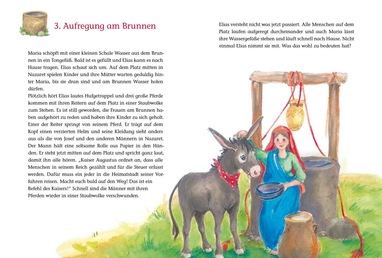 Beispielinhalt (Bild) Elias auf dem Weg nach Betlehem